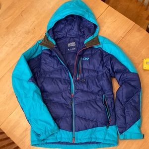 Outdoor Research puffer jacket.